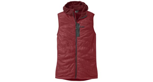 Outdoor Research Deviator Hooded Vest - Men's, Firebrick, Small, 2539651285006