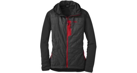 Outdoor Research Deviator Hoody - Women's-Black/Flame-Large, 411683