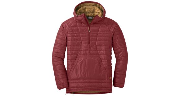 Outdoor Research Down Baja Pullover - Mens, Firebrick/Curry, Medium, 2680891559007