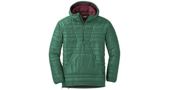 Outdoor Research Down Baja Pullover - Mens, Hemlock/Zin, Medium, 2680891366007