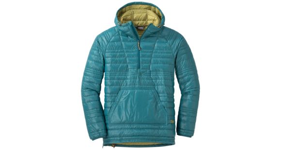 Outdoor Research Down Baja Pullover - Men's, Washed Peacock/Avocado, S, 2680891371006