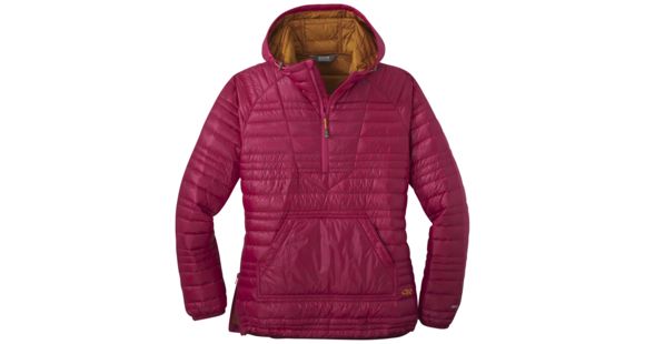 Outdoor Research Down Baja Pullover - Women's, Sangria/Curry, Extra Small, 2684991435005