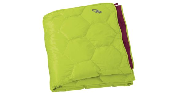 Outdoor Research Down Blanket with Stuff Sack, Lemongrass/Raspberry, One Size, 272949-1765222