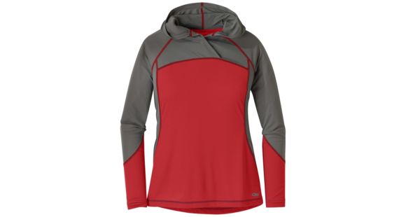 Outdoor Research Echo Hoody - Women's, Tomato/Pewter, S, 2681371363006