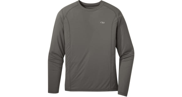 Outdoor Research Echo Long Sleeve Tee - Men's, Pewter, Small, 2714480008006