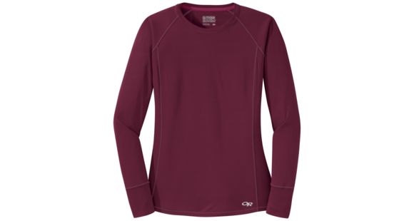 Outdoor Research Echo Long Sleeve Tee - Womens, Garnet, Extra Small, 2694721295005