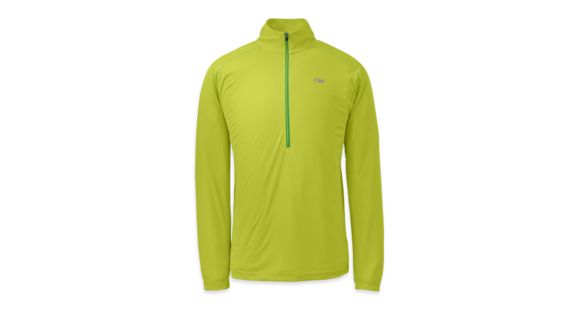 Outdoor Research Echo Long Sleeve Zip Tee - Men's-Lemongrass/Flash-Medium