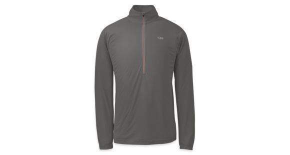 Outdoor Research Echo Long Sleeve Zip Tee - Men's-Pewter-Medium, 133747
