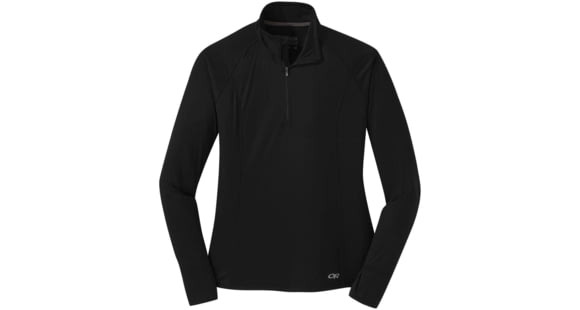 Outdoor Research Echo Quarter Zip - Women's, Black, Extra Small, 2714730001005