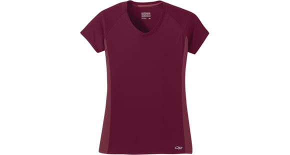 Outdoor Research Echo Short Sleeve Tee - Womens, Crimson/Clay, Medium, 2692051794007