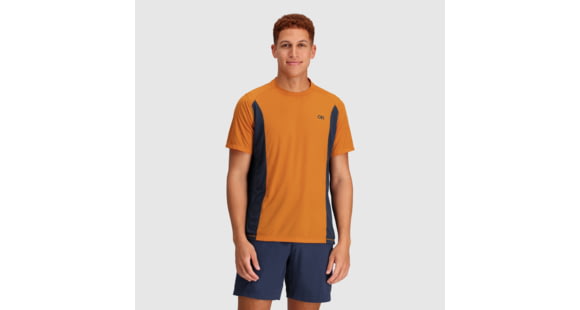 Outdoor Research Echo T-Shirt - Men's, Marmalade/Naval Blue, M, 2876282327007