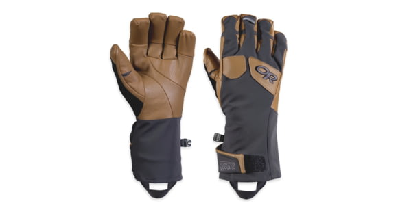 Outdoor Research Extravert Gloves - Men's, Charcoal/Natural, Extra Small, 2433120794005