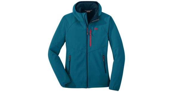 Outdoor Research Ferrosi Grid Hooded Jacket - Women's, Celestial Blue, Large, 2714351576008