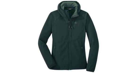 Outdoor Research Ferrosi Grid Hooded Jacket - Women's, Fir, Small, 2714351858006