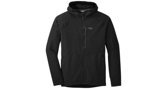 Outdoor Research Ferrosi Hooded Jacket - Men's, Black, Large, 2691710001008