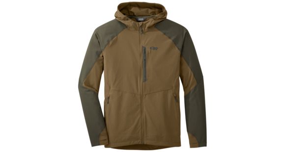 Outdoor Research Ferrosi Hooded Jacket - Men's, Coyote/Fatigue, Large, 2691711206008