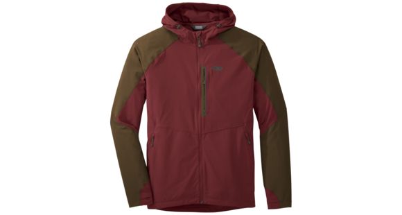 Outdoor Research Ferrosi Hooded Jacket - Men's, Firebrick/Carob, Extra Large, 2500941360009
