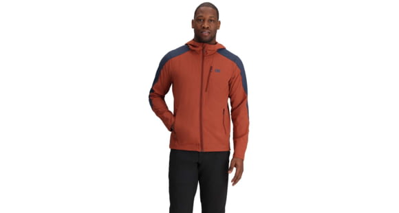Outdoor Research Ferrosi Hoodie - Men's, Brick/Naval, Medium, 2876172516007