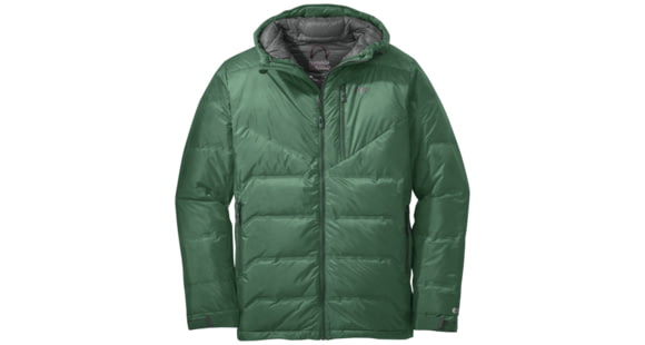 Outdoor Research Floodlight Down Jacket - Men's, Jungle/Charcoal, Medium, 2448051354007