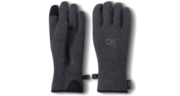 Outdoor Research Flurry Sensor Gloves - Men's, Charcoal, Small, 2448870890006