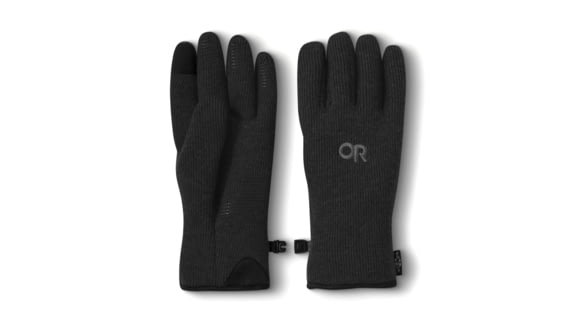 Outdoor Research Flurry Sensor Gloves - Men's, Solid Black, Medium, 2448871677007