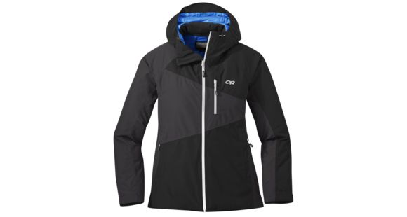 Outdoor Research Fortress Jacket - Women's, Black/Storm, Large, 2714291344008