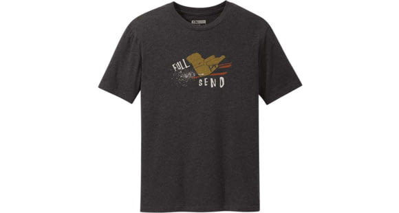 Outdoor Research Full Send Short Sleeve Tee - Men's, Charcoal Heather, Extra Large, 2778070893009