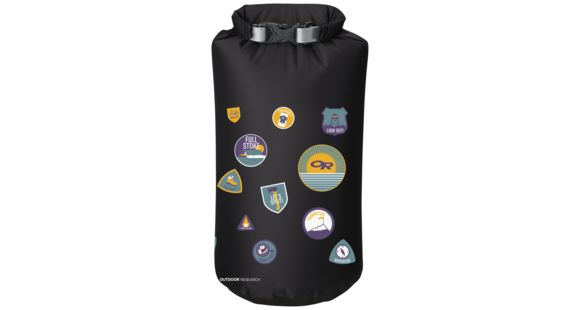Outdoor Research Graphic Dry Sack 20L Merit Badges, Black, 2692980001222