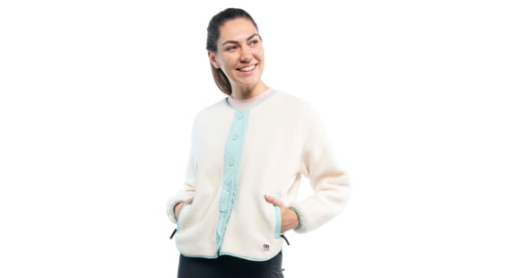 Outdoor Research Grayland Fleece Jacket - Women's, Bone/Calcite, Large, 3005332512008