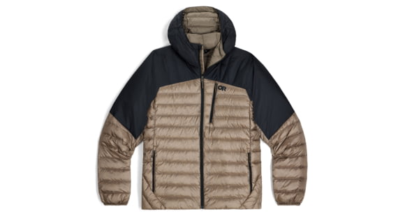 Outdoor Research Helium Down Hoodie - Men's, Sable/Black, Extra Large, 2775722957009