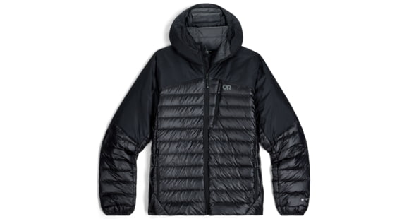 Outdoor Research Helium Down Hoodie - Men's, Solid Black, Extra Large, 2775721677009