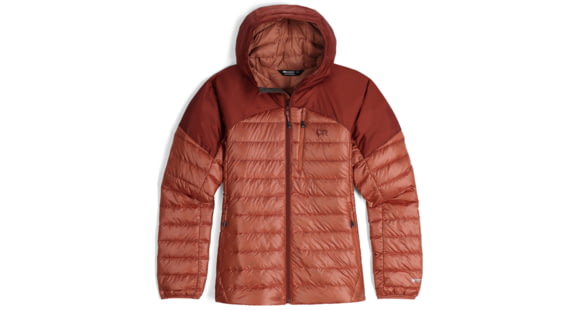 Outdoor Research Helium Down Hoodie - Womens, Cinnamon/Brick, Extra Small, 2775912528005