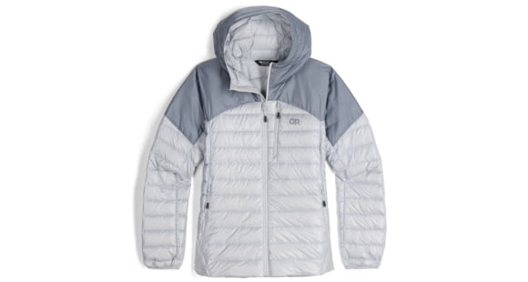 Outdoor Research Helium Down Hoodie - Women's, Titanium/Slate, Extra Small, 2775912383005