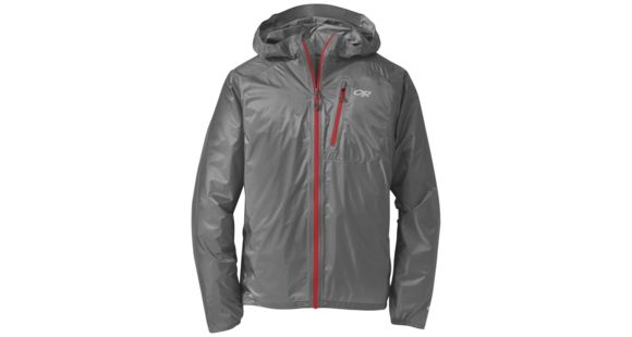 Outdoor Research Helium II Jacket - Men's, Pewter/Tomato, 2XL, 2429691350010
