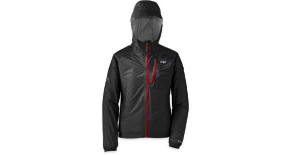 Outdoor Research Helium II Jacket - Womens, Black/Flame, Extra Small