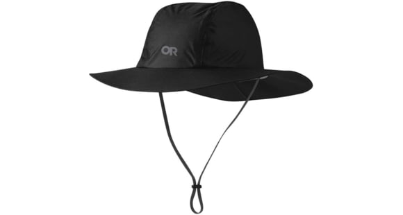Outdoor Research Helium Rain Full Brim Hat, Black, Small/Medium, 2799270001015