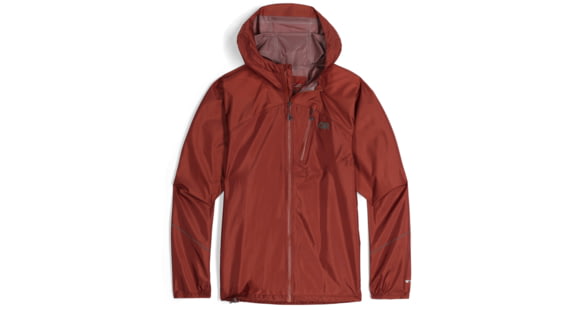 Outdoor Research Helium Rain Jacket - Mens, Brick, Small, 2753860465006