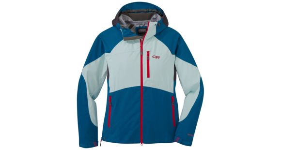 Outdoor Research Hemispheres GORE-TEX Jacket - Women's, Extra Small, Celestial Blue/Waterfall, 2680921598005