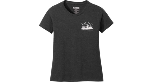 Outdoor Research Heritage Logo Short Sleeve Tee - Women's, Charcoal Heather, Small, 2778140893006