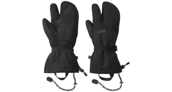 Outdoor Research Highcamp 3-Finger Gloves - Men's, Black, Extra Large, 2680550001009
