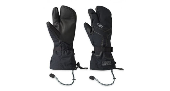 Outdoor Research Highcamp 3-Finger Gloves - Men's-Black-X-Large, 44834