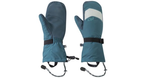 Outdoor Research Highcamp Mitts - Women's, Washed Peacock/Peacock, Medium, 2680581320007