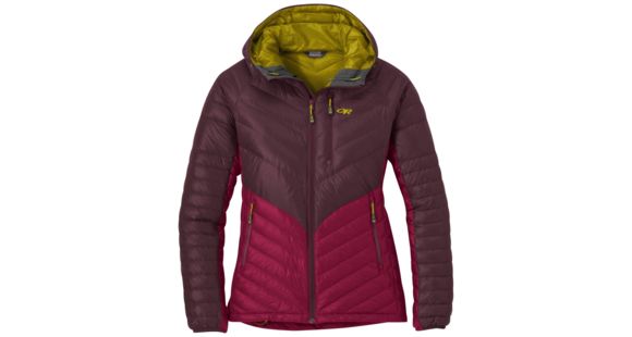 Outdoor Research Illuminate Down Hoody - Women's, Cacao/Beet, Large, 2681081592008