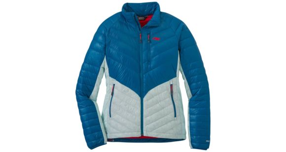 Outdoor Research Illuminate Down Jacket - Women's, Celestial Blue/Waterfall, Small, 2681091598006