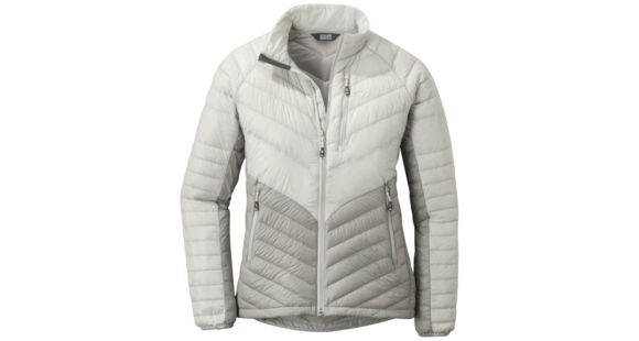 Outdoor Research Illuminate Down Jacket - Women's, Sand/Slate, Small, 2681091311006