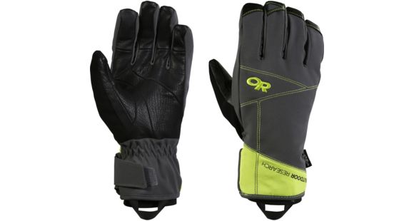Outdoor Research Illuminator Sensor Gloves - Men's-Charcoal/Lemongrass-Medium