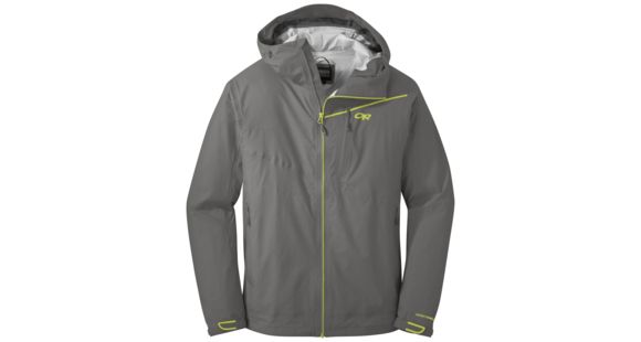 Outdoor Research Interstellar Jacket, Men's, Pewter/Lemongrass, M, 264419-pt/lemgr-M