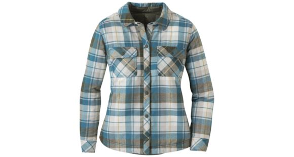 Outdoor Research Kalaloch Reversible Shirt Jacket - Women's, Peacock Plaid, Small, 2681341414006