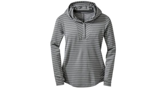 Outdoor Research Keara Hooded Henley - Women's-Pewter/Charcoal-Large