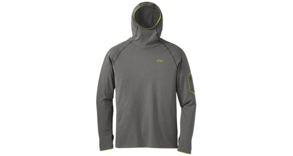 Outdoor Research La Paz Sun Hoody - Men's-Pewter/Lemongrass-Small, 365413